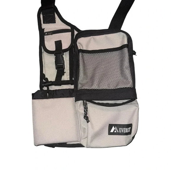 Vintage 90s Everest Utility Crossbody Bag Tan - Picture 2 of 4